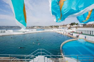 Jubilee Pool in Penzance, heated with geothermal energy,.