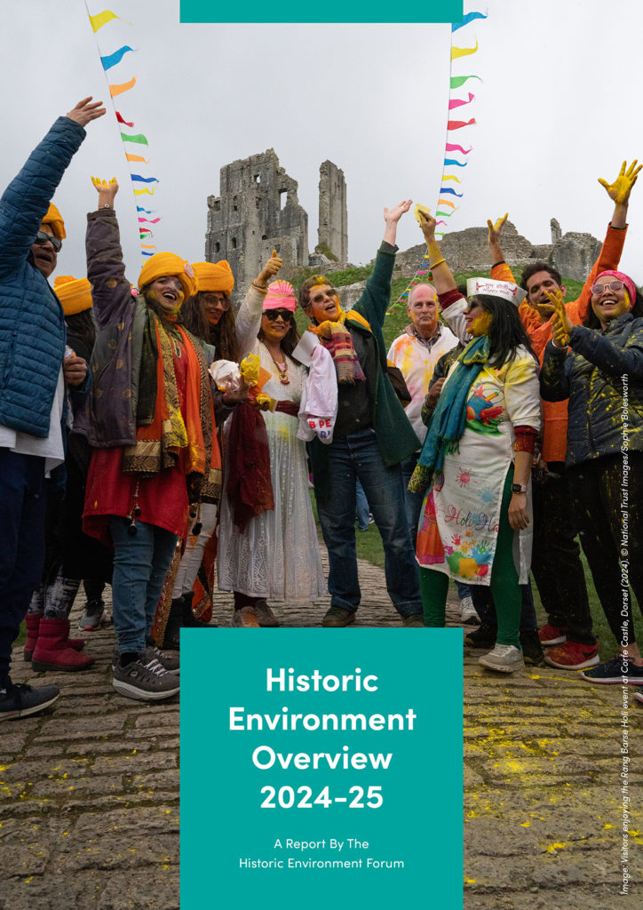 Cover image of the report, text reads ‘Historic Environment Overview 2024-25, A report by the Historic Environment Overview’.